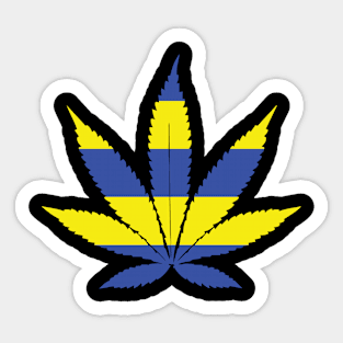 Ukraine Pot Leaf Sticker